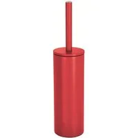 spirella WC-Garnitur AKIRA, Toilettenbürste, hygienischer Innenbehälter, pulverbeschichteter Stahl, elegantes Matt-Finish, satiniert, rot, Toilettenbürste mit hygienischem Innenbehälter, mit Deckel, matt-satiniert, rot