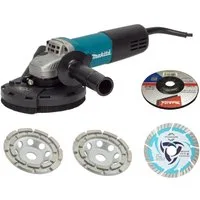 Trongaard Winkelschleifer -SET / BETONSCHLEIFER / PUTZFRÄSE / SANIERUNGSFRÄSE 125MM, max. 11000 U/min