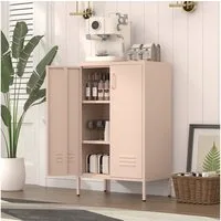 OKWISH Aktenschrank Metall-Aufbewahrungsschrank (mit 2 Türen & 2 verstellbaren Regalen, 1-St., 65*35*106.6cm)