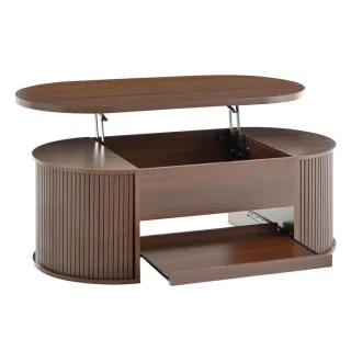 Flieks Couchtisch, Braun, Holz, 60.96x14.61x125.1 cm, Wohnzimmer, Wohnzimmertische, Couchtische