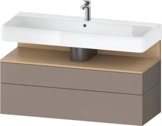 Duravit Qatego Waschtischunterbau wandhängend Basalt Matt 1190x470x590 mm - QA4396030430000 QA4396030430000