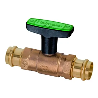 Heimeier Globo Trinkwasser-Kugelhahn 0672-22.000 22 x 22 mm, Viega Pressanschluss mit SC-Contur, Rotguss