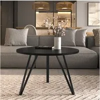 Design Möbel Couchtisch Moderner Runder Couchtisch - Tischplatte, 67 cm Metallgestell