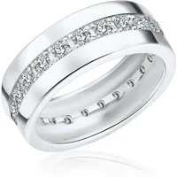 Rafaela Donata Silberring Bandring aus 925 Sterling Silber, mit Zirkonia für Frauen