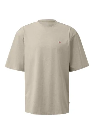 Q/S designed by - Melange T-Shirt in Relaxed Fit beige - Gr. - S