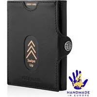 Trusador Mini Geldbörse 'Valencia' - Unisex Slim Wallet - kleiner Leder-Geldbeutel - Münzfach (Handmade, Handarbeit - Made in Europe), Vollnarbenleder, besonders klein, Handarbeit