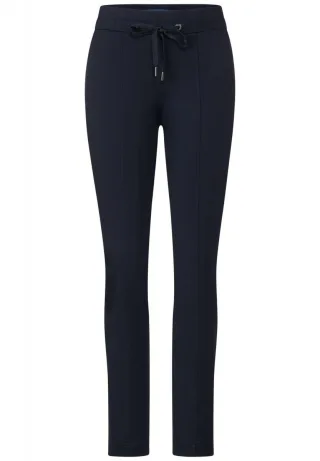 Street One - Joggpants Hose Loose Fit blau - Gr. - 30