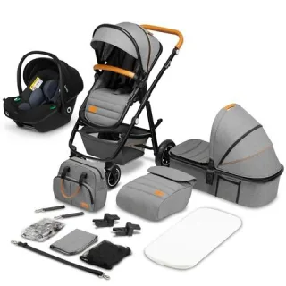 Lionelo Kinderwagen Amber 3 in 1 Grey Stone