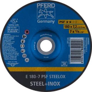 PFERD TOOLS Schruppscheibe E Universallinie PSF STEELOX für Stahl/Edelstahl - 62017640