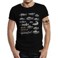 LOBO NEGRO® T-Shirt als Geschenk für Angler und Fischer: Petri Heil