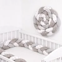Totsy Baby Bettnestchen Bettschlange Bettumrandung für Babybett und Kissen Deko Kuschelkissen
