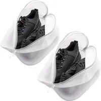 TSB Werk Wäschenetz 2x Schuh Wäschenetz Wäschesack Wäschebeutel Wäschenetz Waschmaschine, Wäschenetz, Waschmaschine, Netz, Sack, Weiß