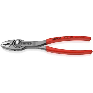 KNIPEX TwinGrip Front- und Seitengreifzange mit rutschhemmendem Kunststoff überzogen grau atramentiert 200 mm - 8201200