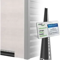 Hexim Verkleidungspaneel, (Siding Fassadenpaneele außen Fassadenverkleidung wetterfest Kunststoffpanelee PVC-U Verkleidung Außenwand Hausverkleidung UV-beständig - (Anfangsprofil anthrazit)