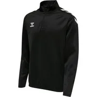 hummel Langarmshirt hmlCORE XK Half-Zip Poly Sweat (Polyester-Sweatstoff) schwarz Herren