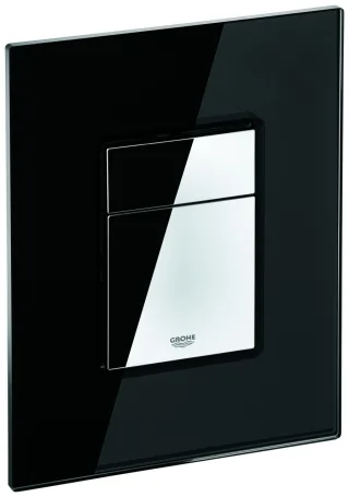 Grohe Abdeckplatte 42369 mit Drucktaste velvet black, 42369KS0 42369KS0