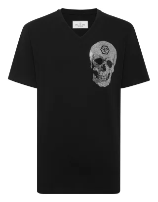 T-Shirt V-Ausschnitt Ss Skull