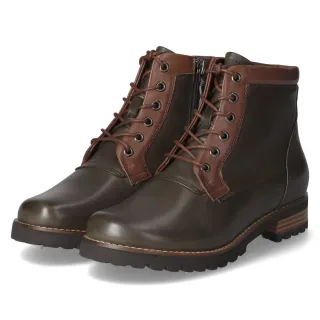 Kaerlek Schnürstiefeletten - Gr. 38 - Grün - Glattleder