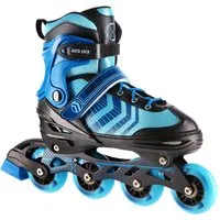 NILS EXTREME Inlineskates Kinderinliner Rollschuhe Schlittschuhe, (Spar-Set, 2-St., 34-38), 4-in-1, größenverstellbar, ABEC 7, Alu-Schiene