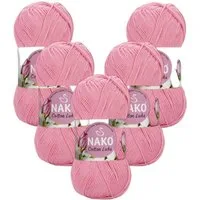 NAKO 5 x NAKO Cotton Luks Häkelwolle, 330 m