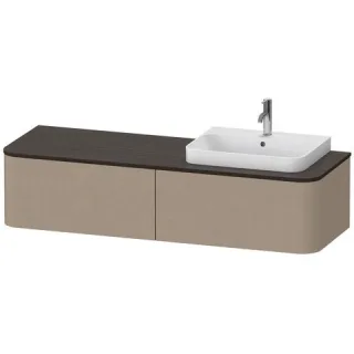 Duravit Happy D.2 Plus Konsolenwaschtischunterbau wandhängend Leinen Matt 1600x550x354 mm - HP4944R7 HP4944R75750010