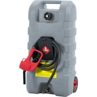 GarveeMore Benzinkanister mit manueller Transferpumpe und 3m-Schlauch für Autos,Boote,Rasenmäher, tragbarer Kraftstofftank mit Rädern und Tragegriff