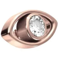PIERCINGLINE Piercing-Set Titan Schraubaufsatz mit Außengewinde AUGE + KRISTALL (Schraub-Aufsätze, 1-tlg)