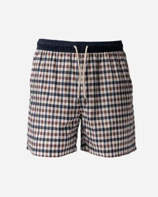 Ikonische Volley Badehose - Club Check Taille Badehose in Dunkelblau