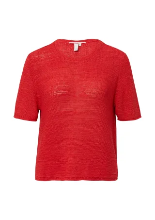 qs - Strickpullover rot - Gr. - XXL
