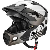 ROCKBROS Kinderfahrradhelm, 2 in 1 Helm mit abnehmbarem Kinnschutz
