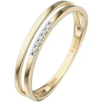 JOBO Diamantring, 585 Gold mit 5 Diamanten