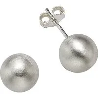Zeeme Paar Ohrstecker 925/- Sterling Silber mattiert 8mm