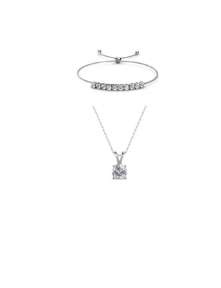 Vernice Stone Crystal Mia Set - Silber und Kristall