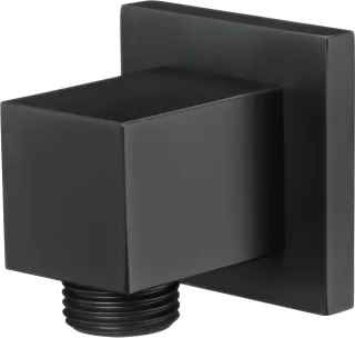 Neuesbad Serie 310 Schwarz Quadratisch Eck Anschluss für Brauseschlauch NB1DENACN55K1