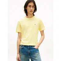 Tommy Hilfiger T-Shirt ESSENTIAL REGULAR FIT SOLID mit Stickerei unifarben, casual, Baumwolle, Rundhals