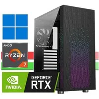X-HARDWARE X-Gaming Computer 5700X, 32GB RAM, 1000GB SSD + bis zu 4TB HDD Gaming-PC (AMD Ryzen 7 5700X, Nvidia GeForce RTX 5060, 32 GB RAM, 0 GB HDD, 1000 GB SSD, Luftkühlung, Windows 11 Professional)