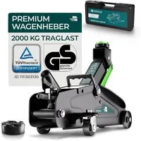 CargoVA® Rangierwagenheber Wagenheber 2T hydraulisch, TÜV, 130–330 mm Hubhöhe, PKW & SUV, max. Hubhöhe: 33 cm, Einzelgerät, 2T hydraulisch, TÜV, Q235-Stahl, 130–330 mm, präzise & robust