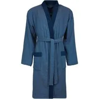 bugatti Herrenbademantel Francesco, ideal für Sauna & Spa, Hotelbademantel, Morgenmantel, Langform, Webvelours, Kimono-Kragen, Gürtel, Kimonomantel