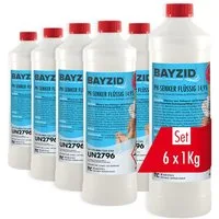 Höfer Chemie GmbH Poolpflege 6x 1 kg BAYZID® pH Minus flüssig 14,9%, Zuverlässige Regulierung des pH-Werts