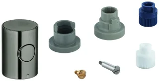 GROHE Metallgriff 47984 Mengengriff EcoButton hard graphite gebürstet, 47984AL0 47984AL0