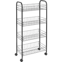 Metaltex Rollwagen Ascona Lava, (1 St), Industrial Look, 4 Etagen
