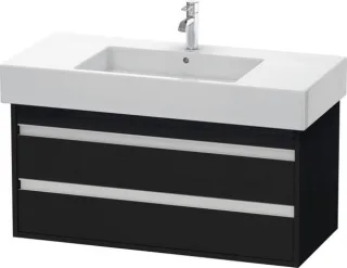 Duravit Ketho Waschtischunterbau wandhängend Eiche Schwarz Matt 1000x455x480 mm - KT664101616 KT664101616