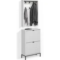 Livinity® Garderoben-Set Aterno, Weiß, Set, 2 Teile, (2-St)