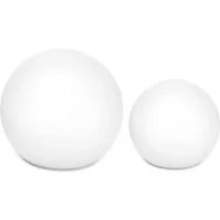 OTTO home LED Solarleuchte Ollira, LED-Solar Kugelleuchten Ø 30 cm + Ø 40 cm, RGB, Tageslichtsensor, LED fest integriert, Warmweiß, RGB, mit Erdspießen