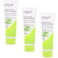 efasit Fußcreme 3x efasit Sensitive Fußcreme je 75ml Sehr Trockene & Empfindliche Haut