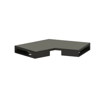 Kessel Verbindungsstück 45102.03 Black gebürstet, Winkel 30 Grad