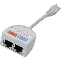 Port Doubler UTP, Y-Kabel grau, 2x Fast Ethernet 10/100