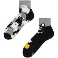 Many Mornings Sneakersocken Many Mornings Quarters Black Cat (1 Paar, 1-Paar, 1 Paar) immer ein dismatching Paar