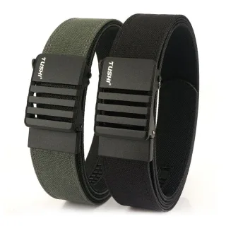 120cm Men's Tactical Nylon Waist Belt with Quick Release Auto Alloy Buckle Comfy Wearable Pant Waistband for Outdoor Tra