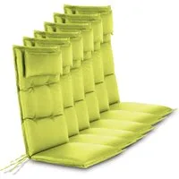 Aspero Hochlehnerauflage 6 Hochlehner Stuhlauflagen Sitzpolster, (Set), Wasserdicht